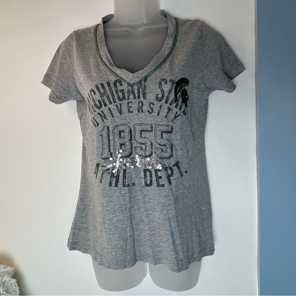 KA Knights for Her Apparel Michigan State Spartans w/Sequins T-shirt Jr. 11/13